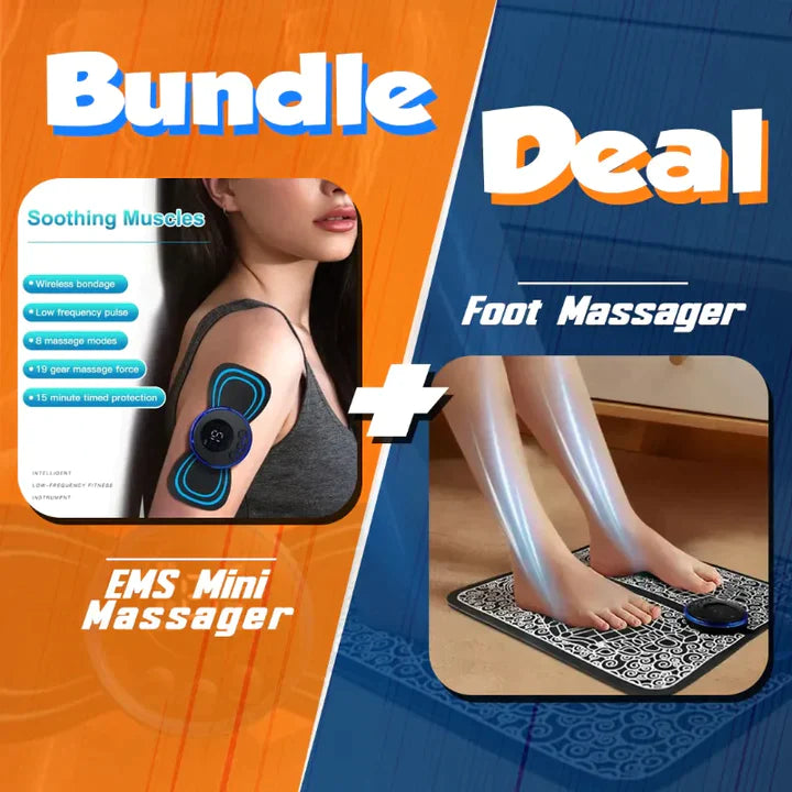 Combo Of EMS Foot And Body / Neck Massager